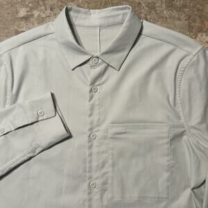 lululemon athletica Light gray Casual Button Down Shirt